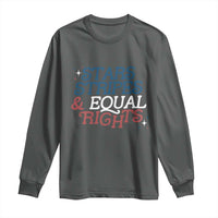 Stars Stripes And Equal Rights Long Sleeve Shirt 4th Of July Liberal American - Wonder Print Shop