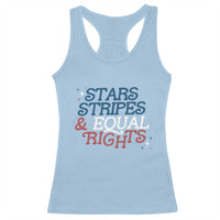 Stars Stripes And Equal Rights Racerback Tank Top 4th Of July Liberal American - Wonder Print Shop