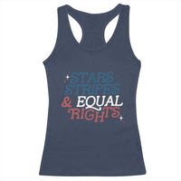 Stars Stripes And Equal Rights Racerback Tank Top 4th Of July Liberal American - Wonder Print Shop