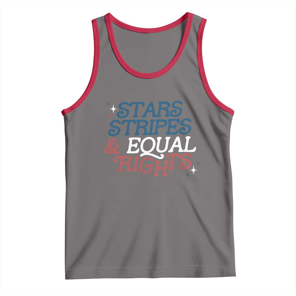 Stars Stripes And Equal Rights Tank Top 4th Of July Liberal American - Wonder Print Shop
