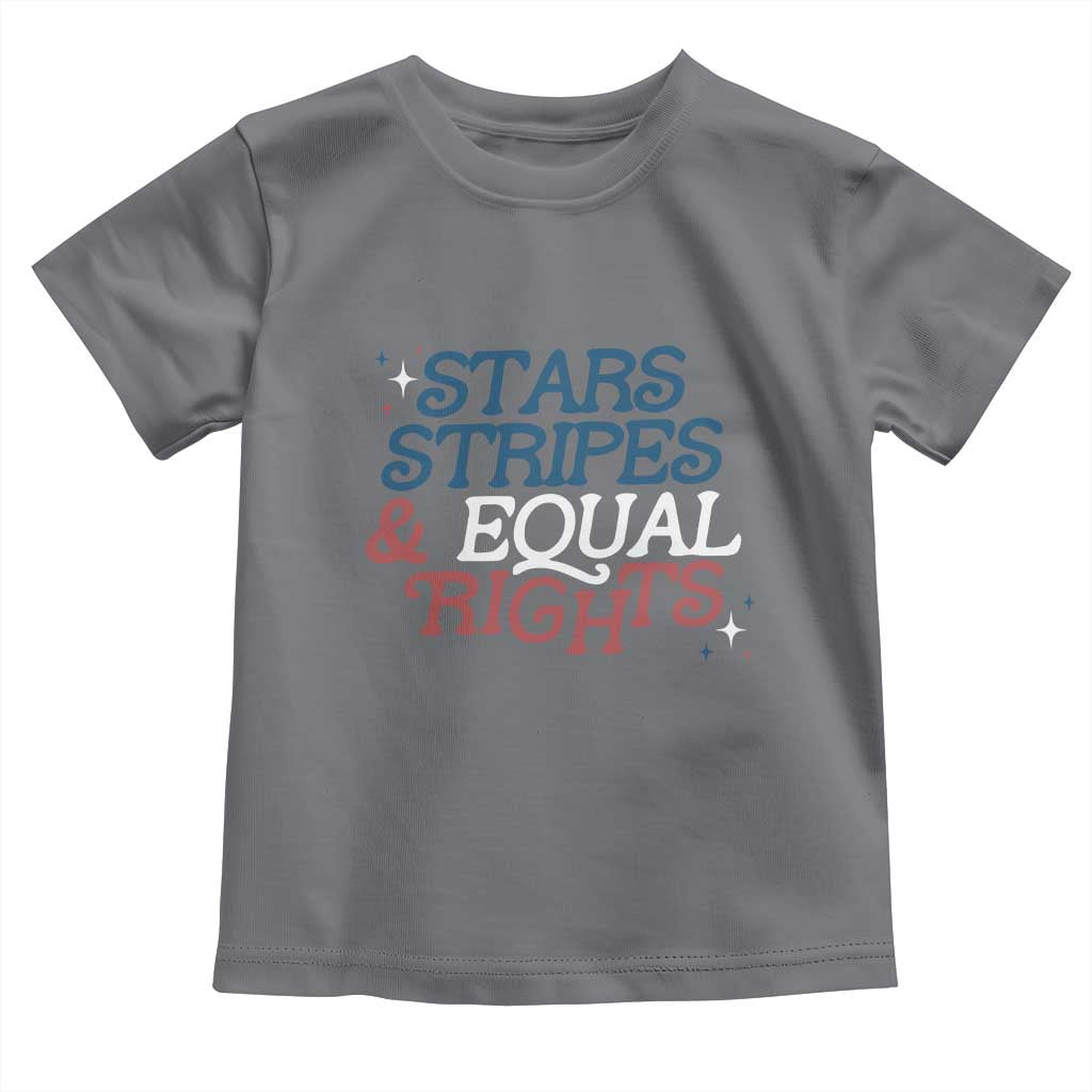 Stars Stripes And Equal Rights Toddler T Shirt 4th Of July Liberal American - Wonder Print Shop