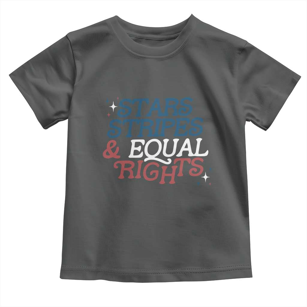 Stars Stripes And Equal Rights Toddler T Shirt 4th Of July Liberal American - Wonder Print Shop