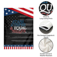Stars Stripes And Equal Rights Garden Flag 4th Of July Liberal American