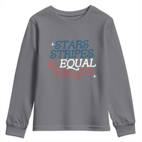 Stars Stripes And Equal Rights Youth Sweatshirt 4th Of July Liberal American - Wonder Print Shop