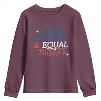 Stars Stripes And Equal Rights Youth Sweatshirt 4th Of July Liberal American - Wonder Print Shop
