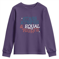 Stars Stripes And Equal Rights Youth Sweatshirt 4th Of July Liberal American - Wonder Print Shop