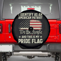 Funny I Identify As An American Patriot And This Is My Pride Flag Spare Tire Cover - Wonder Print Shop