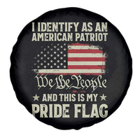Funny I Identify As An American Patriot And This Is My Pride Flag Spare Tire Cover - Wonder Print Shop