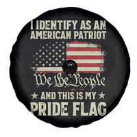Funny I Identify As An American Patriot And This Is My Pride Flag Spare Tire Cover - Wonder Print Shop