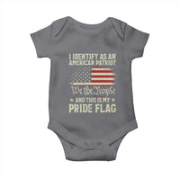 Funny I Identify As An American Patriot And This Is My Pride Flag Baby Onesie - Wonder Print Shop