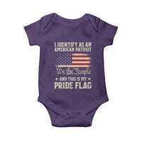 Funny I Identify As An American Patriot And This Is My Pride Flag Baby Onesie - Wonder Print Shop
