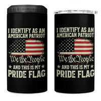 Funny I Identify As An American Patriot And This Is My Pride Flag 4 in 1 Can Cooler Tumbler - Wonder Print Shop