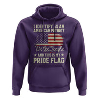 Funny I Identify As An American Patriot And This Is My Pride Flag Hoodie - Wonder Print Shop
