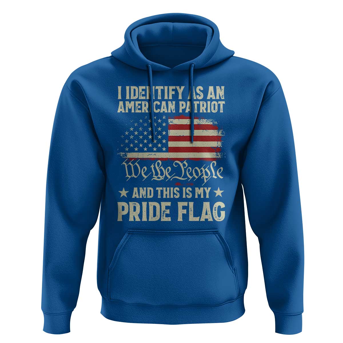 Funny I Identify As An American Patriot And This Is My Pride Flag Hoodie - Wonder Print Shop