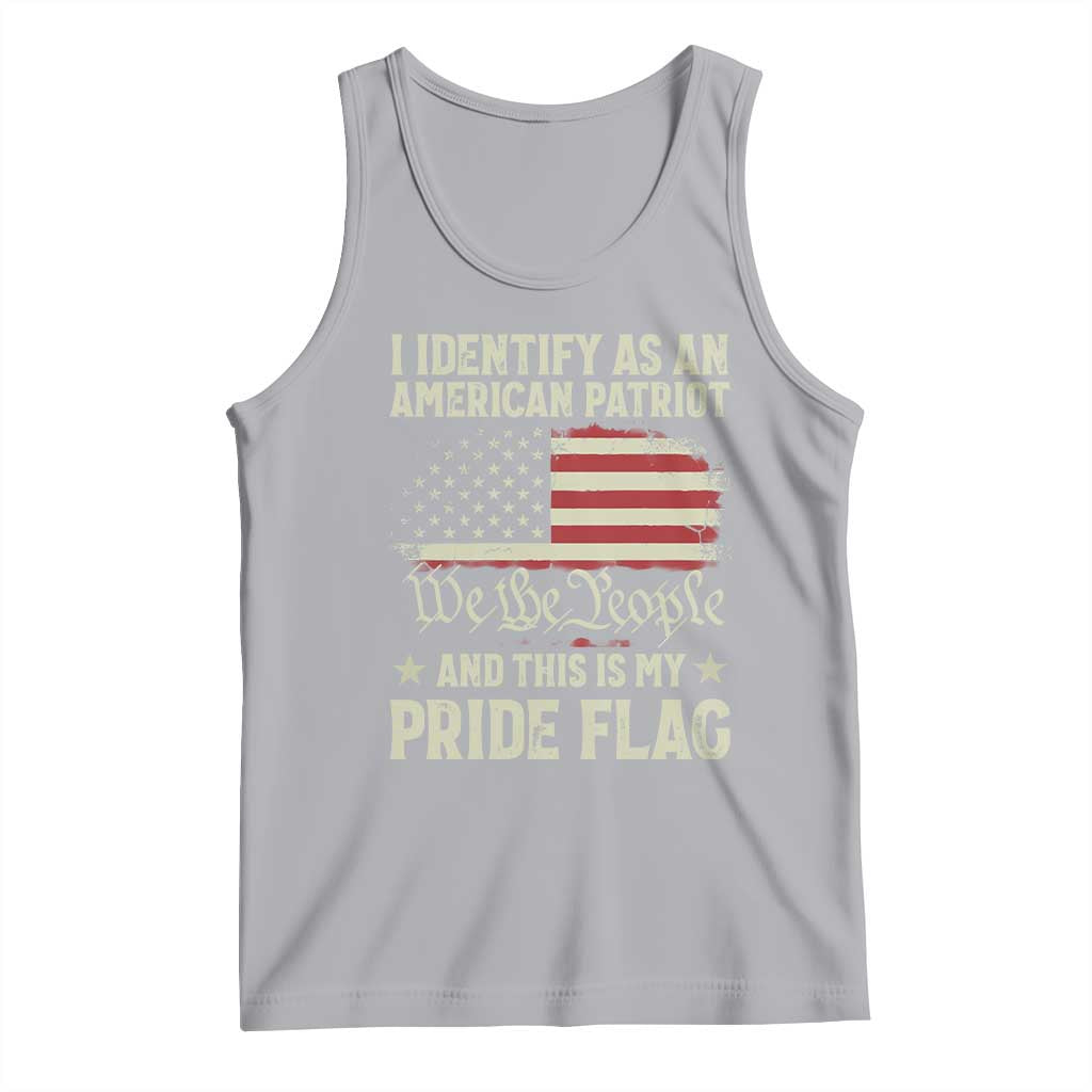 Funny I Identify As An American Patriot And This Is My Pride Flag Tank Top - Wonder Print Shop