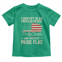 Funny I Identify As An American Patriot And This Is My Pride Flag Toddler T Shirt - Wonder Print Shop