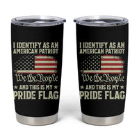 Funny I Identify As An American Patriot And This Is My Pride Flag Tumbler Cup - Wonder Print Shop