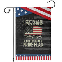 Funny I Identify As An American Patriot And This Is My Pride Flag Patriotic Garden Flag