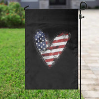 4th of July American Flag Heart USA Patriotic Garden Flag - Wonder Print Shop