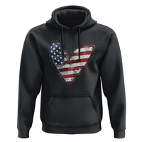 4th of July American Flag Heart USA Patriotic Hoodie - Wonder Print Shop