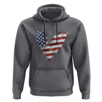 4th of July American Flag Heart USA Patriotic Hoodie - Wonder Print Shop