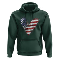 4th of July American Flag Heart USA Patriotic Hoodie - Wonder Print Shop