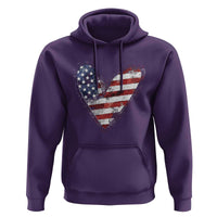 4th of July American Flag Heart USA Patriotic Hoodie - Wonder Print Shop
