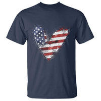 4th of July American Flag Heart USA Patriotic T Shirt - Wonder Print Shop