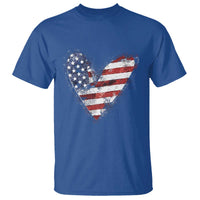 4th of July American Flag Heart USA Patriotic T Shirt - Wonder Print Shop