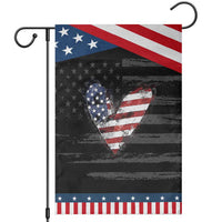 4th of July American Flag Heart USA Patriotic Garden Flag