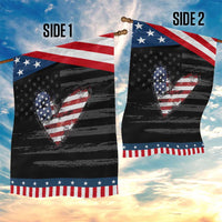 4th of July American Flag Heart USA Patriotic Garden Flag