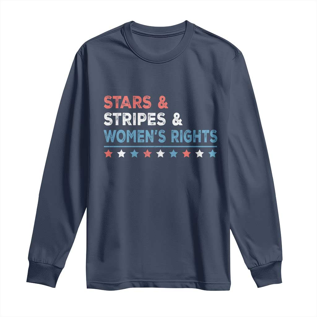 Stars Stripes And Women's Rights Long Sleeve Shirt 4th Of July Equal Rights - Wonder Print Shop