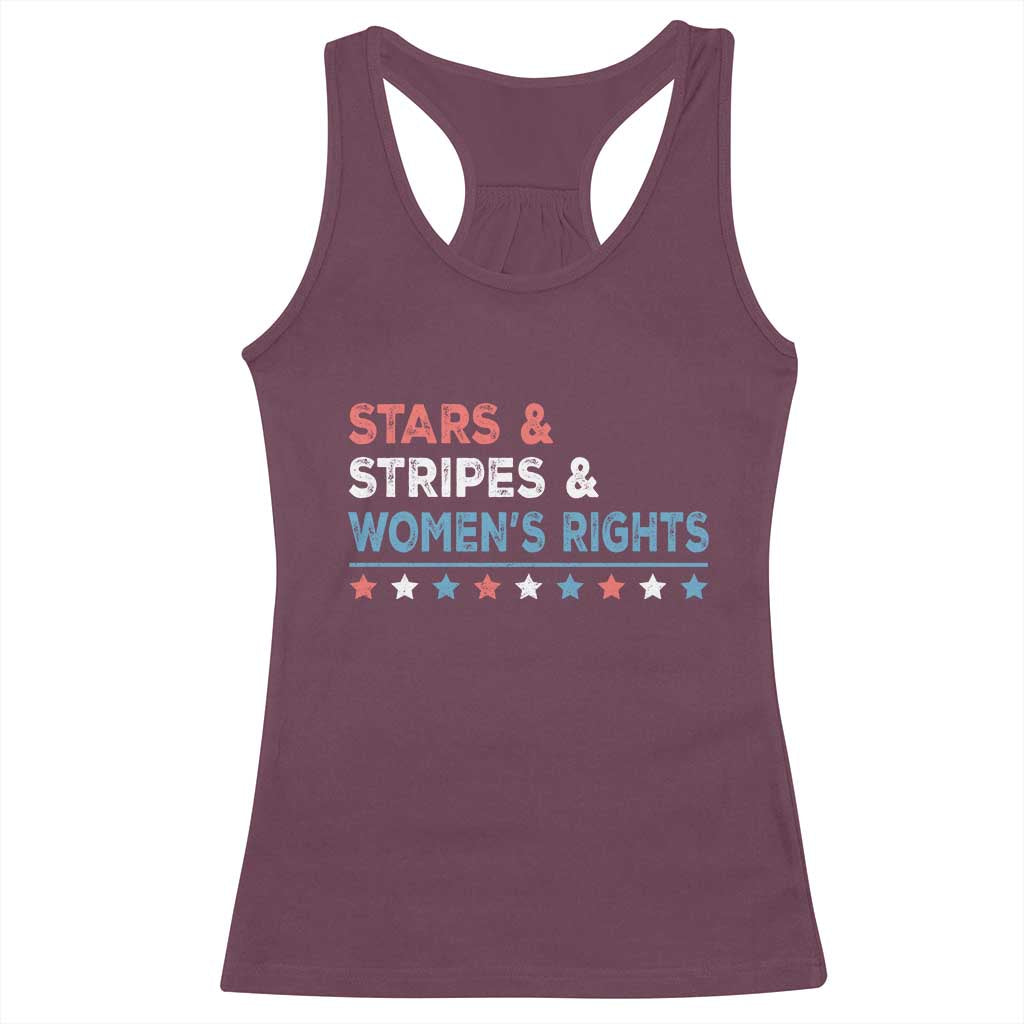 Stars Stripes And Women's Rights Racerback Tank Top 4th Of July Equal Rights - Wonder Print Shop