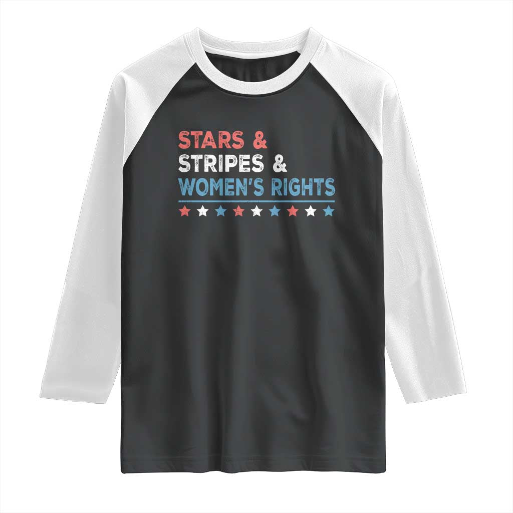Stars Stripes And Women's Rights Raglan Shirt 4th Of July Equal Rights - Wonder Print Shop