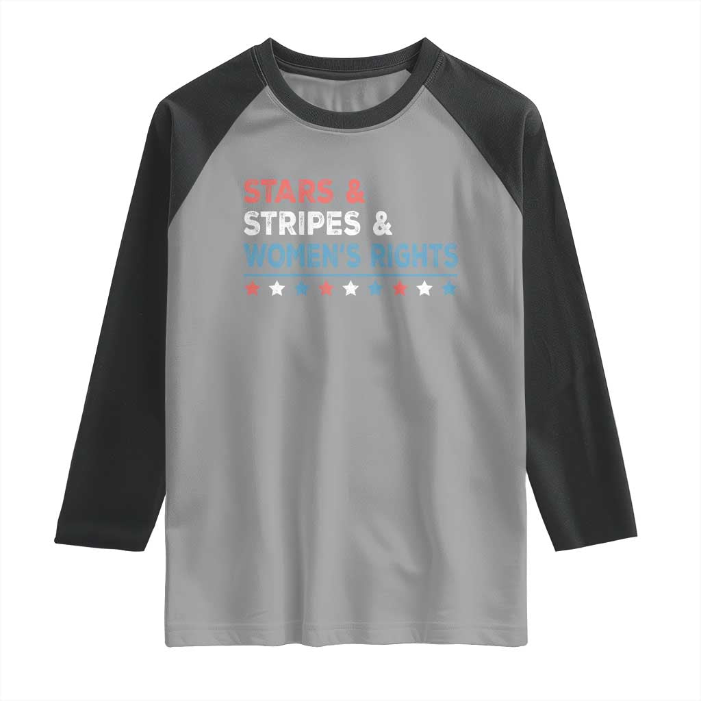Stars Stripes And Women's Rights Raglan Shirt 4th Of July Equal Rights - Wonder Print Shop