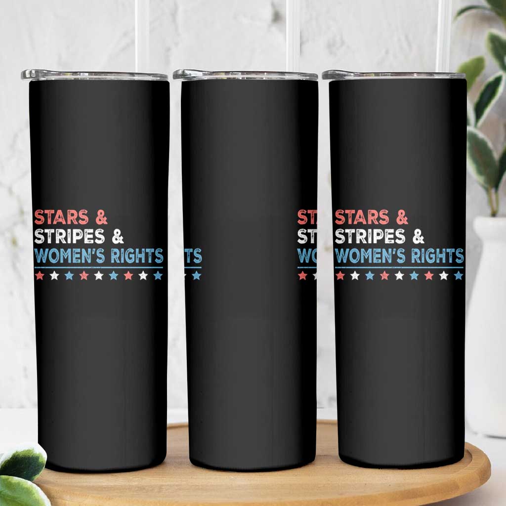 Stars Stripes And Women's Rights Skinny Tumbler 4th Of July Equal Rights - Wonder Print Shop