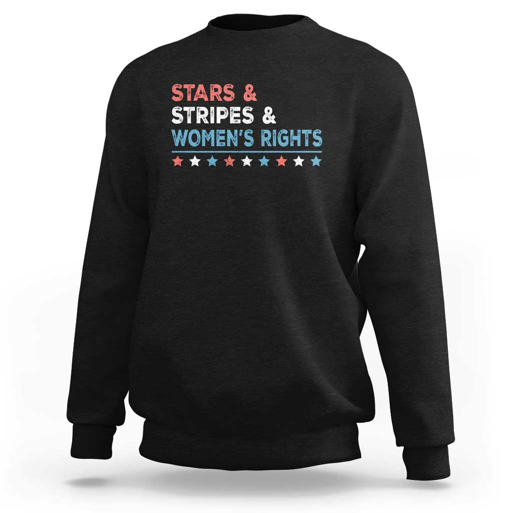 Stars Stripes And Women's Rights Sweatshirt 4th Of July Equal Rights - Wonder Print Shop