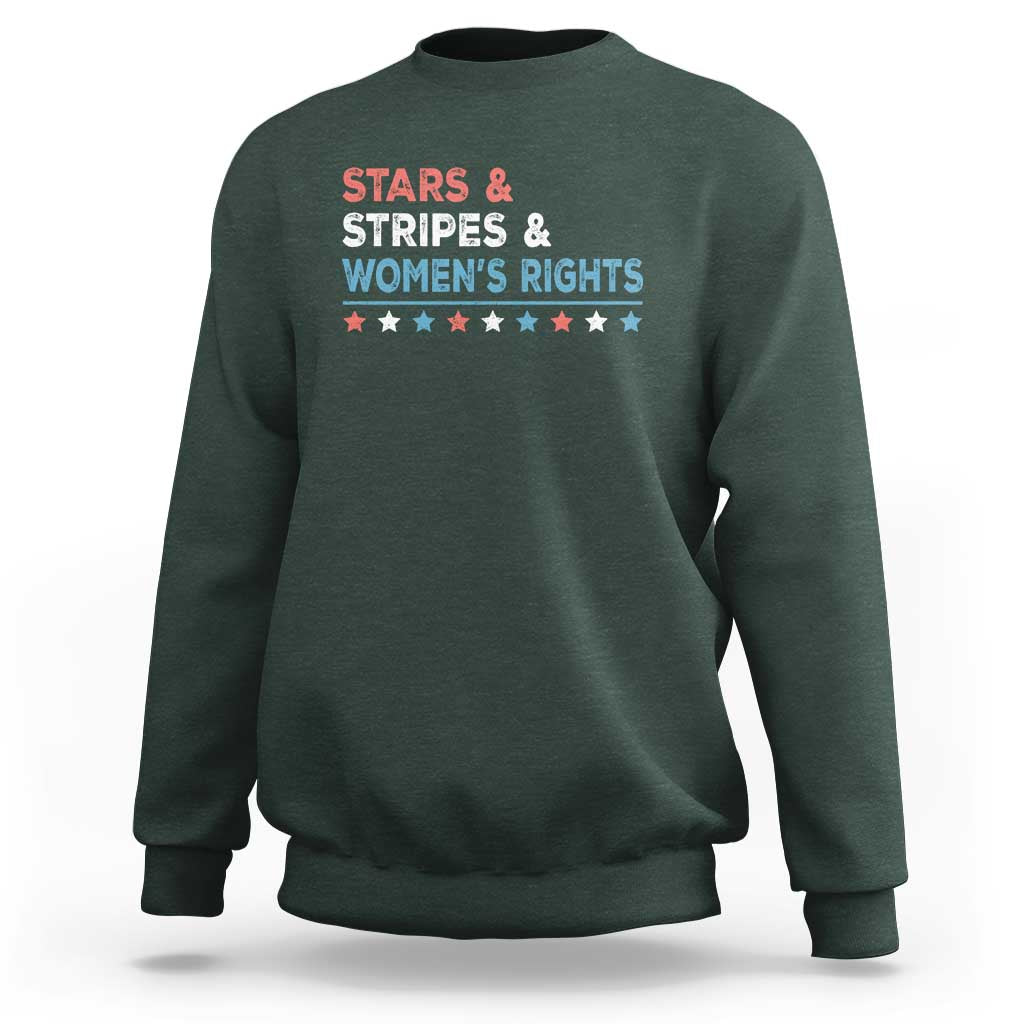 Stars Stripes And Women's Rights Sweatshirt 4th Of July Equal Rights - Wonder Print Shop