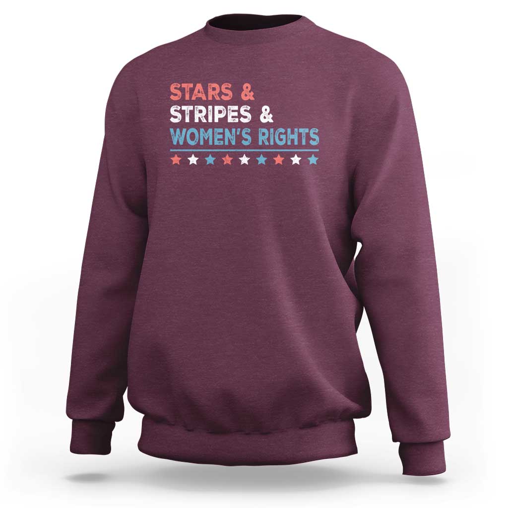 Stars Stripes And Women's Rights Sweatshirt 4th Of July Equal Rights - Wonder Print Shop