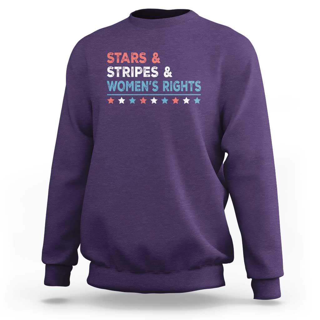 Stars Stripes And Women's Rights Sweatshirt 4th Of July Equal Rights - Wonder Print Shop