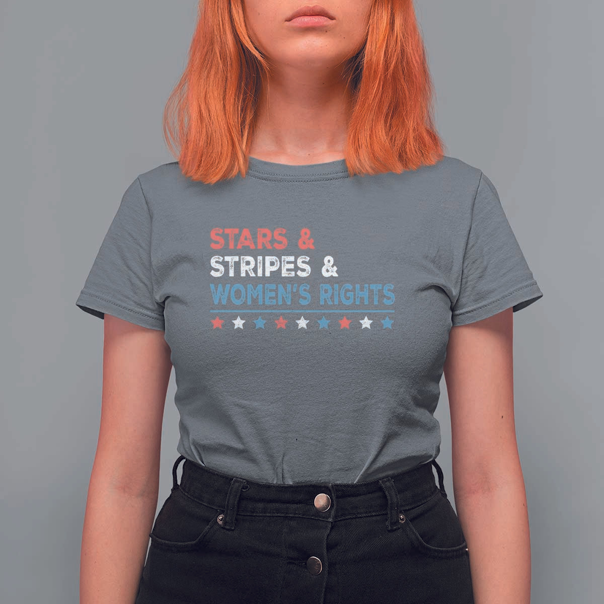Stars Stripes And Women's Rights T Shirt For Women 4th Of July Equal Rights - Wonder Print Shop