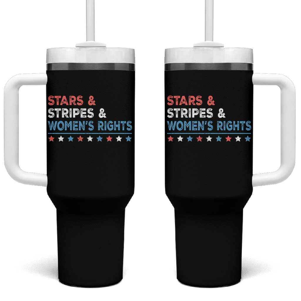 Stars Stripes And Women's Rights Tumbler With Handle 4th Of July Equal Rights - Wonder Print Shop