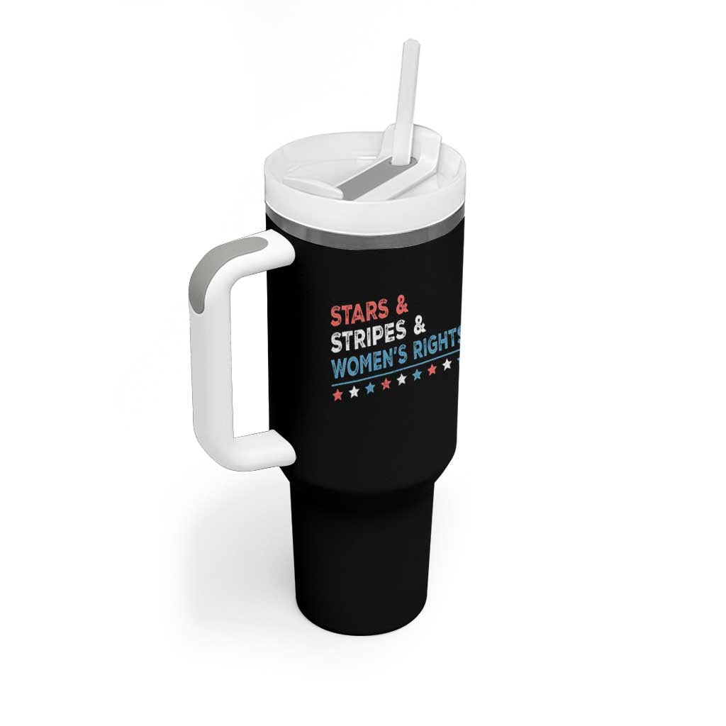 Stars Stripes And Women's Rights Tumbler With Handle 4th Of July Equal Rights - Wonder Print Shop