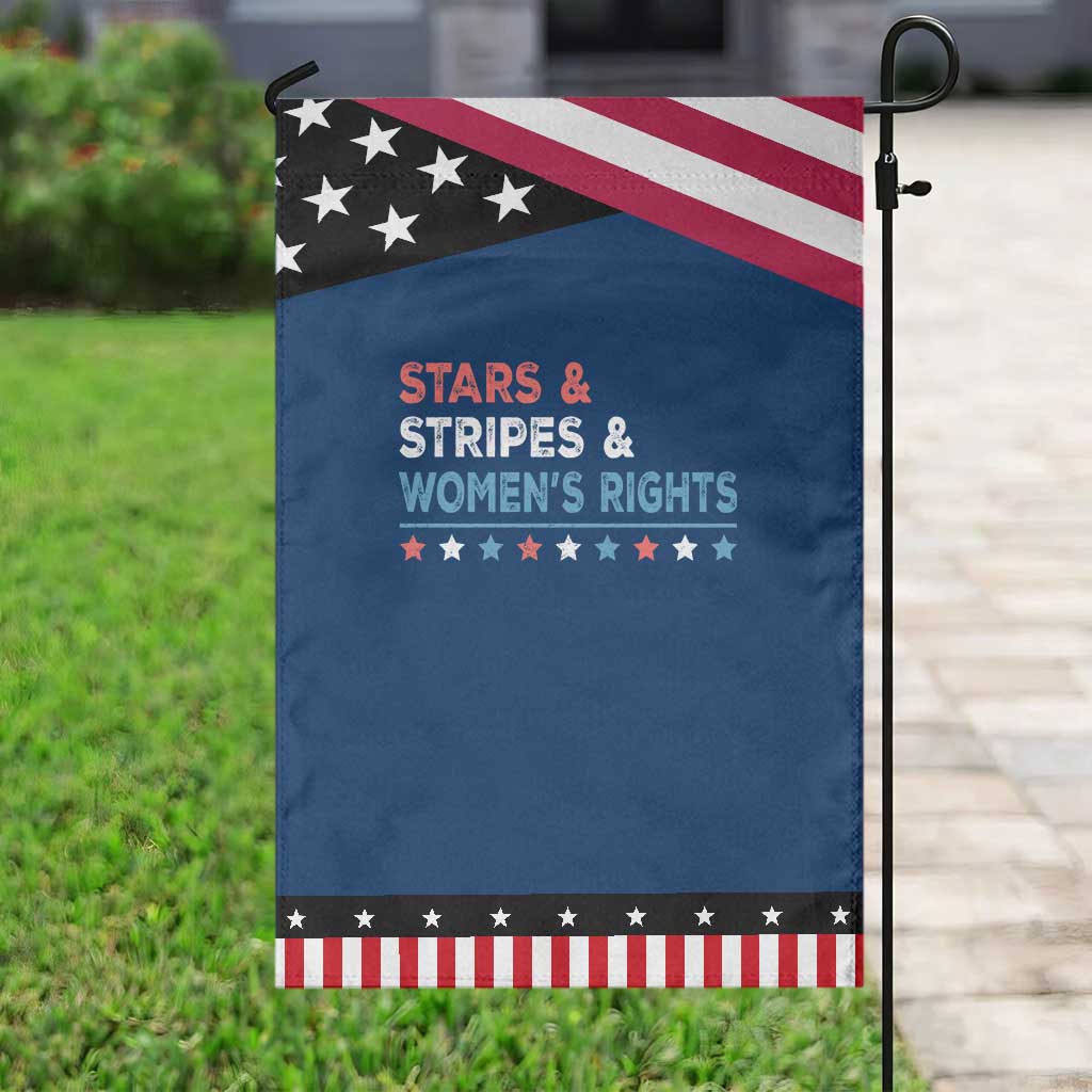 Stars Stripes And Women's Rights Garden Flag 4th Of July Equal Rights