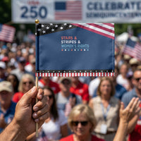 Stars Stripes And Women's Rights Patriotic Handheld Flag 4th Of July Equal Rights