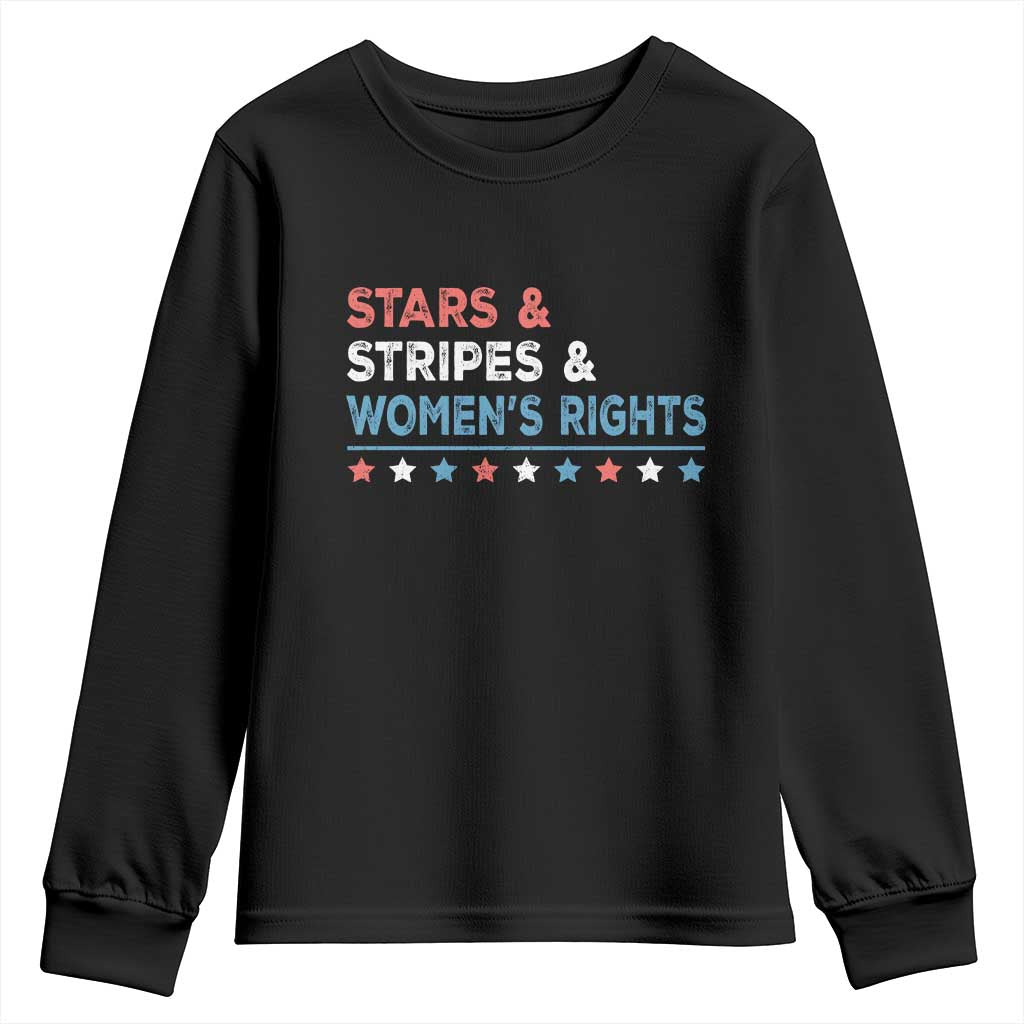 Stars Stripes And Women's Rights Youth Sweatshirt 4th Of July Equal Rights - Wonder Print Shop