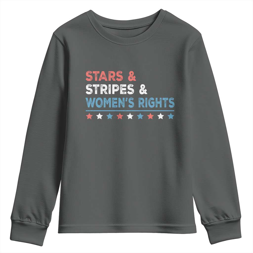 Stars Stripes And Women's Rights Youth Sweatshirt 4th Of July Equal Rights - Wonder Print Shop