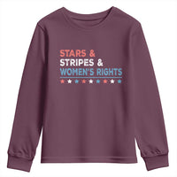 Stars Stripes And Women's Rights Youth Sweatshirt 4th Of July Equal Rights - Wonder Print Shop