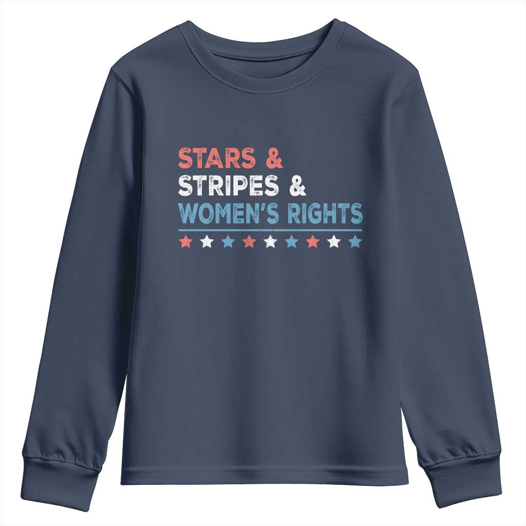 Stars Stripes And Women's Rights Youth Sweatshirt 4th Of July Equal Rights - Wonder Print Shop