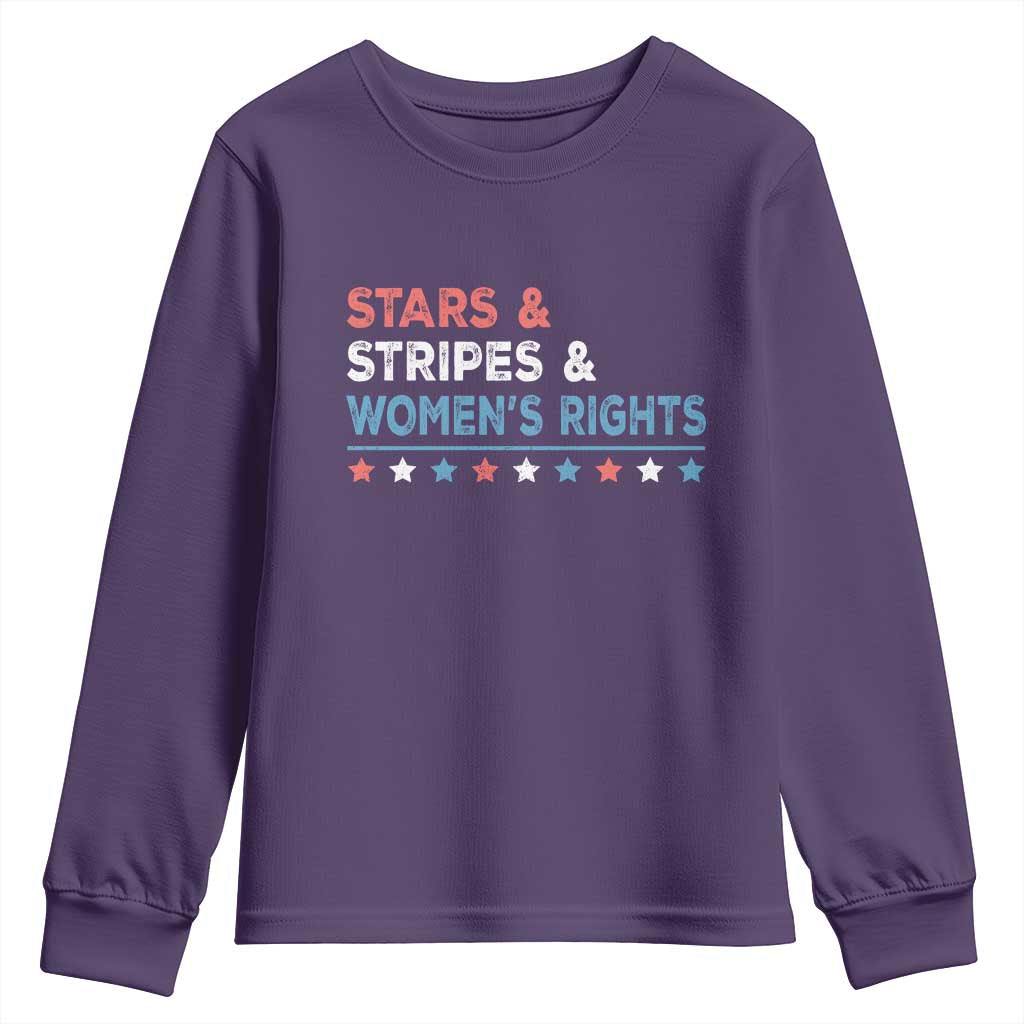 Stars Stripes And Women's Rights Youth Sweatshirt 4th Of July Equal Rights - Wonder Print Shop
